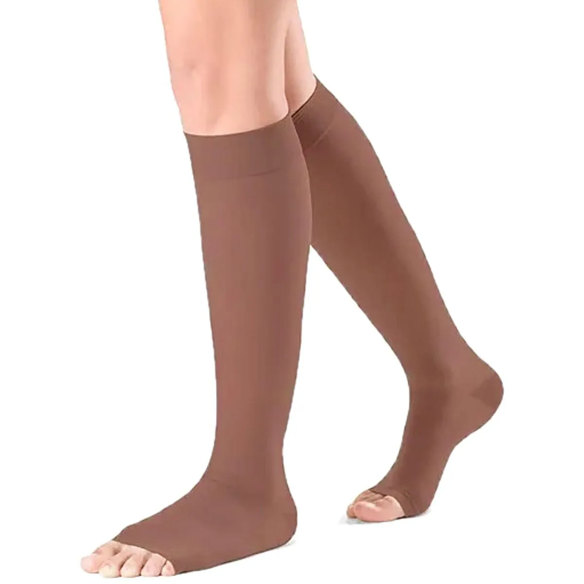 MEIA 3/4 SELECT COMFORT PREMIUM SIGVARIS - 20-30MMHG - CHOCOLATE - ABERTA - M3