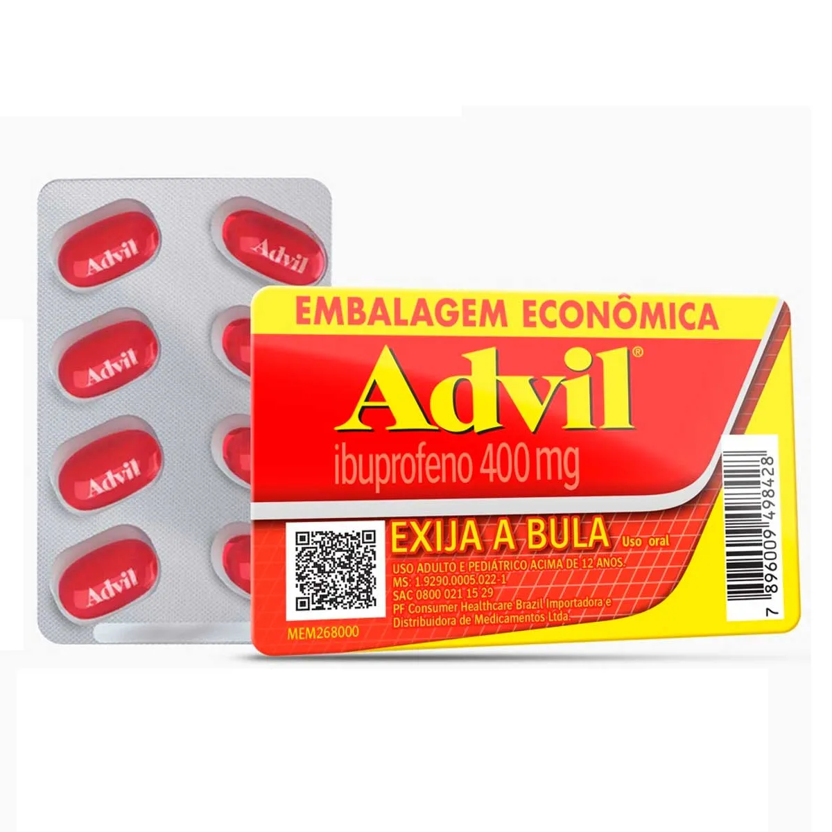 Advil Extra Alivio Ibuprofeno 400mg 8 cápsulas