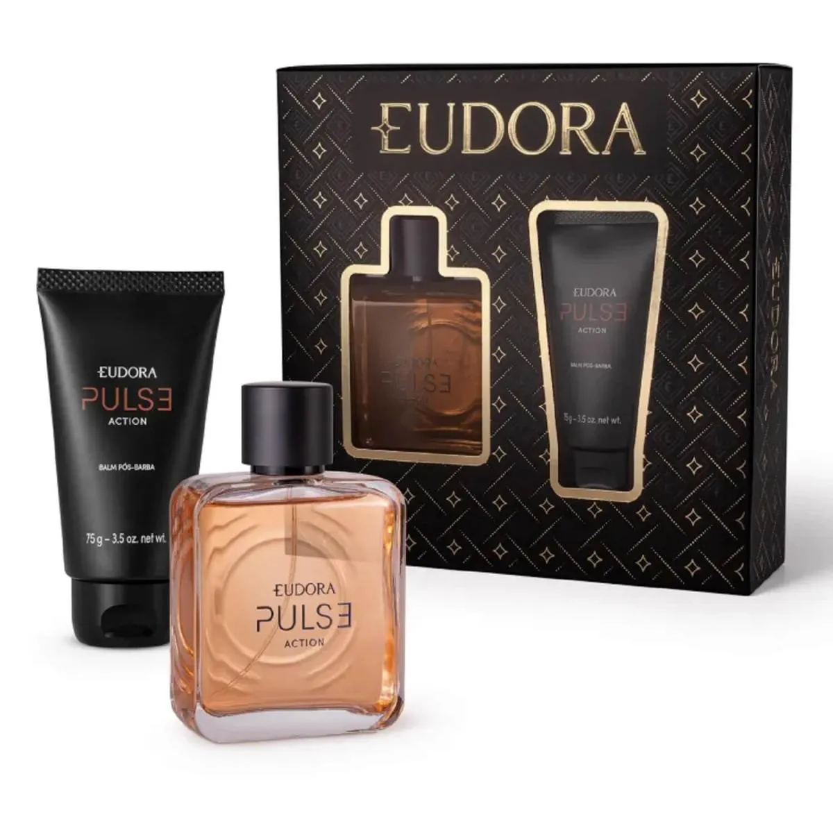 KIT EUDORA PULSE ACTION DEO COLôNIA 100ML + BALM PóS-BARBA 75G