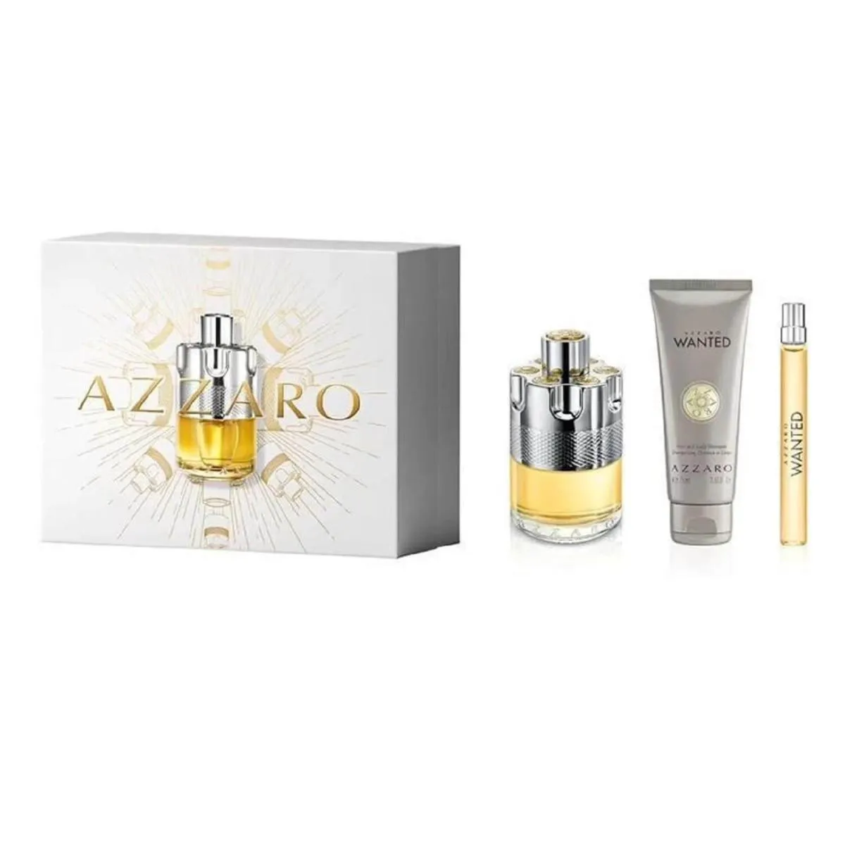 CONJUNTO WANTED AZZARO MASCULINO (3 PRODUTOS)