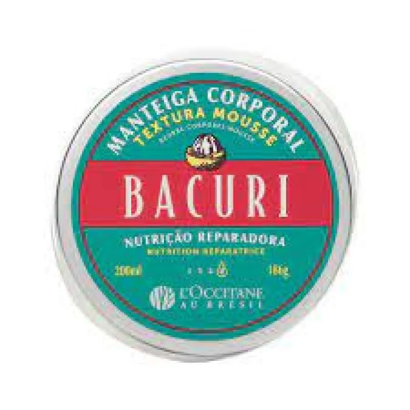 L´Occitane Au Brésil Manteiga Corporal Bacuri Nutrição Reparadora 200ml Textura Mousse