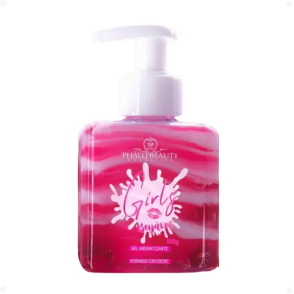 HIDRATANTE PHáLLEBEAUTY GIRLS GEL AROMATIZANTE BEIJáVEL PARA VIRILHA MORANGO COM CREME 180G