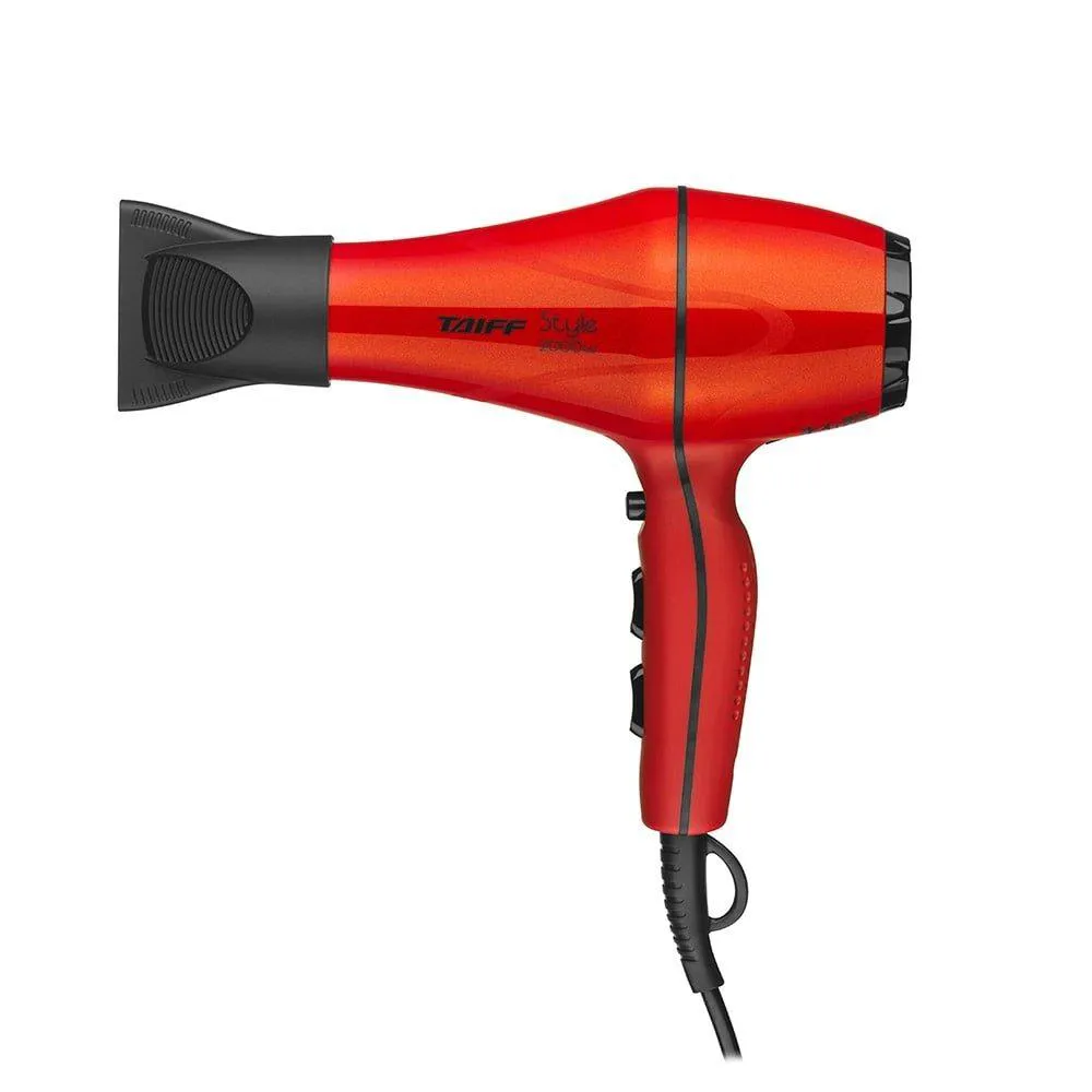SECADOR DE CABELO TAIFF STYLE - 2 VELOCIDADES, 3 TEMPERATURAS, CABO DE 1,8M, 2000W, VERMELHO 110