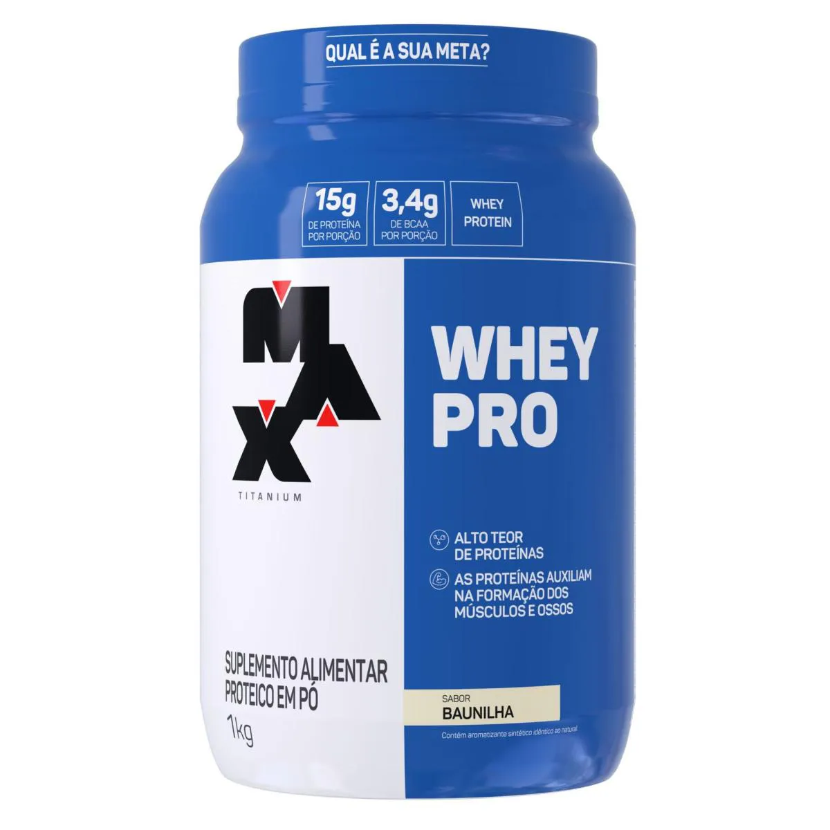 WHEY PRO 1KG PROTEIN POTE - SABOR BAUNILHA - MAX TITANIUM