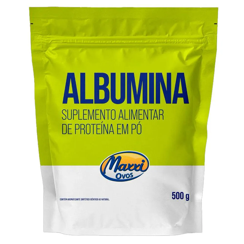 ALBUMINA 500G SABOR CHOCOLATE - CLARA DE OVO DESIDRATADA - MAXXI OVOS 500 G