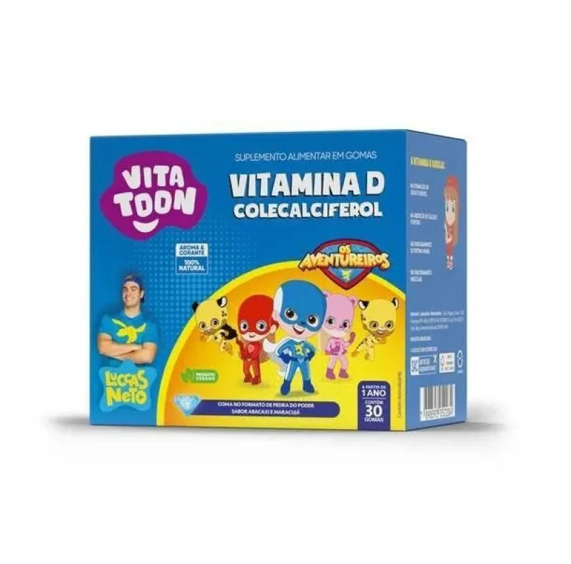 VITATOON LUCCAS NETO VITAMINA D (30 GOMAS) - PADRãO: ÚNICO