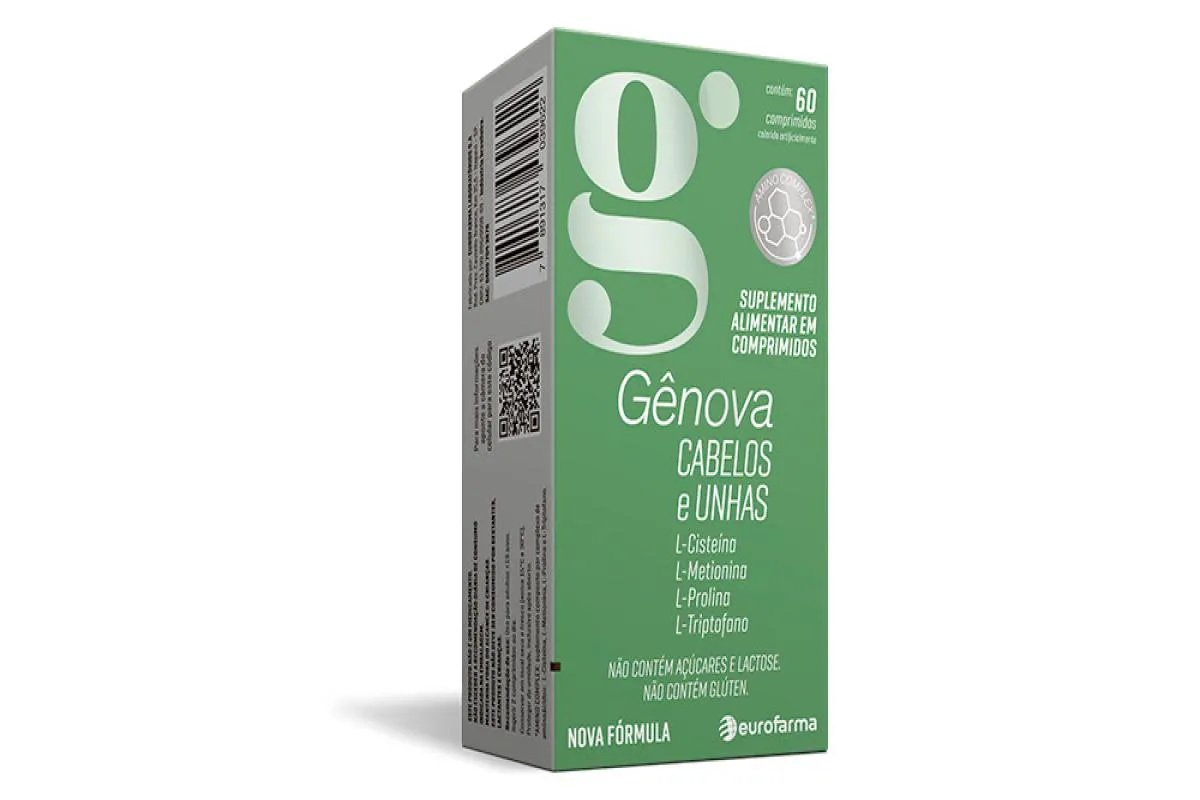 GENOVA CABELOS E UNHAS 60CPR 1218268 | Drogasil