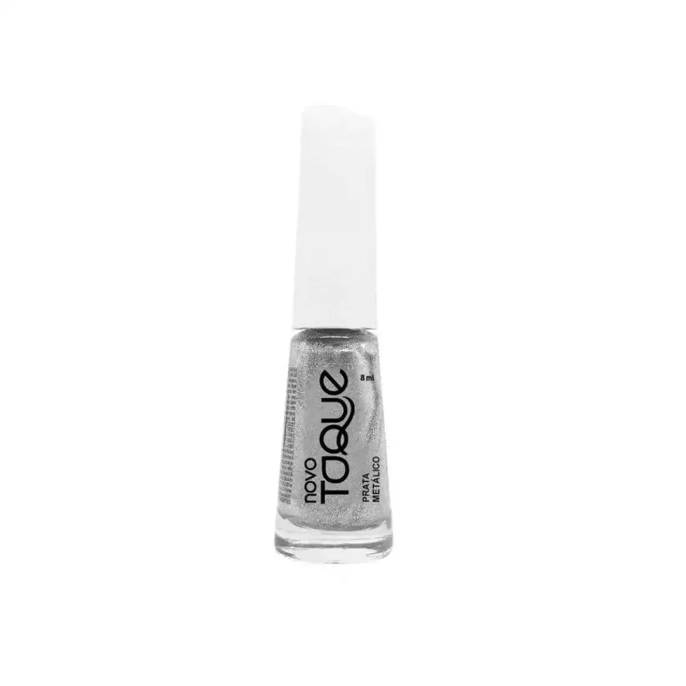 ESMALTE METáLICO PRATA NOVO TOQUE 8ML