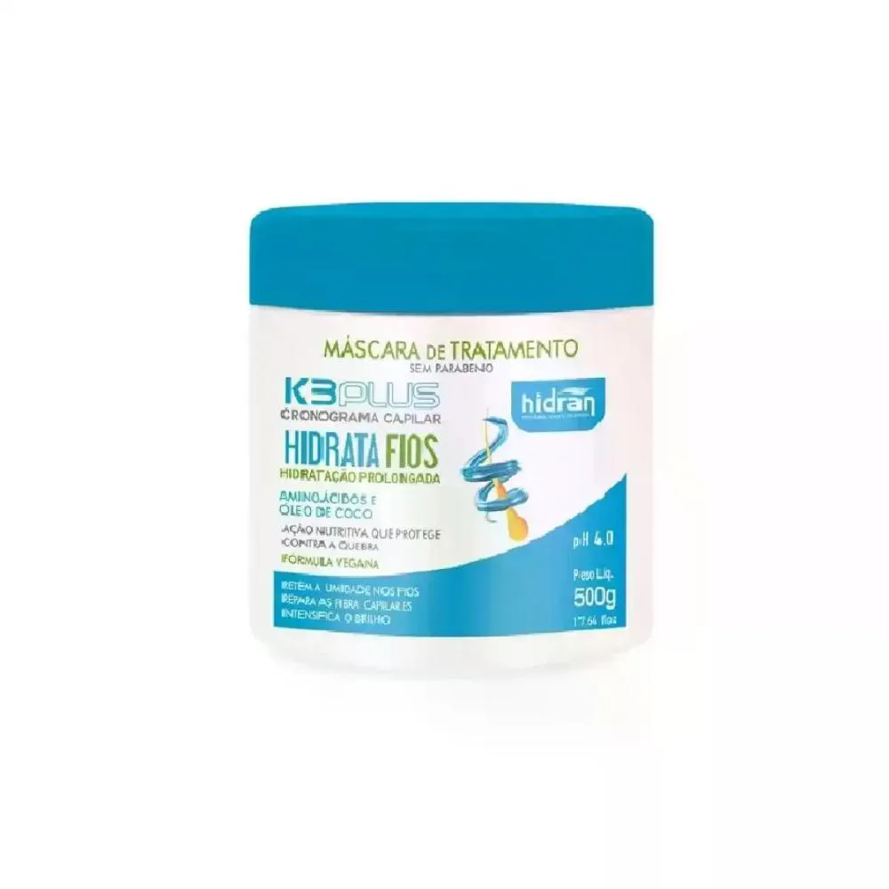 MáSCARA HIDRATA FIOS K3 HIDRAN 500G