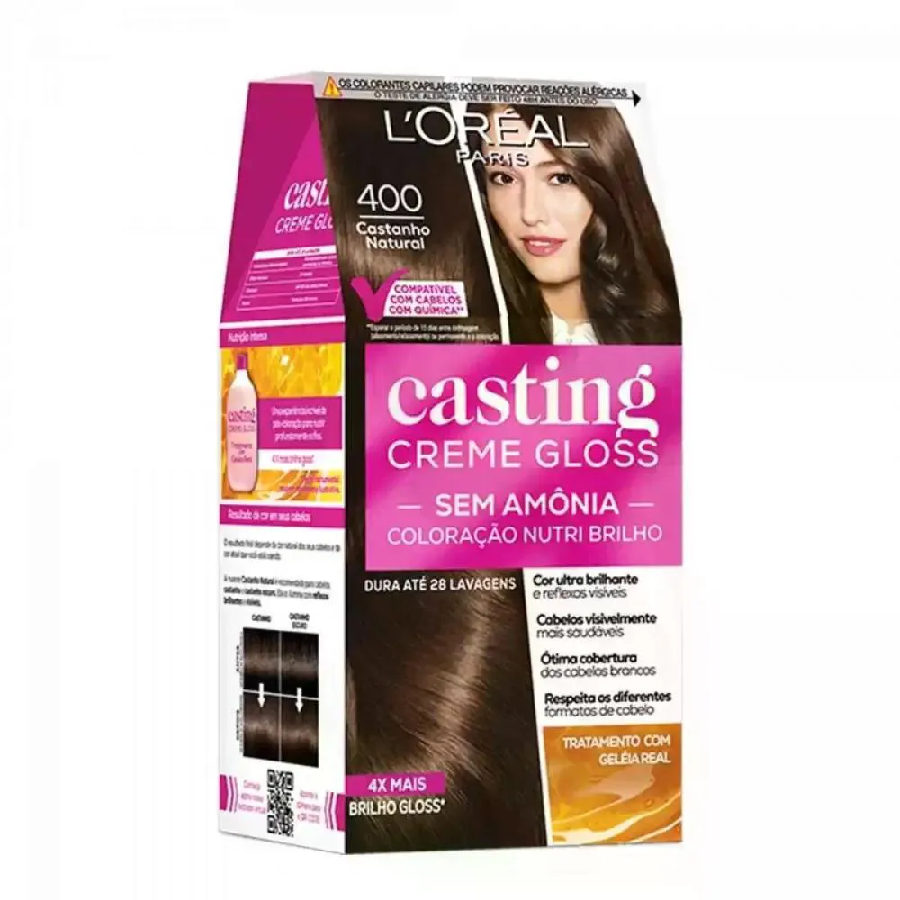 COLORAçãO 400 CASTANHO NATURAL CASTING LOREAL