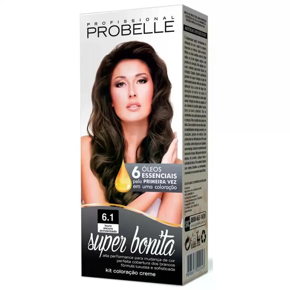 COLORAçãO SUPER BONITA LOURO ESCURO ACINZENTADO 6.1 PROBELLE