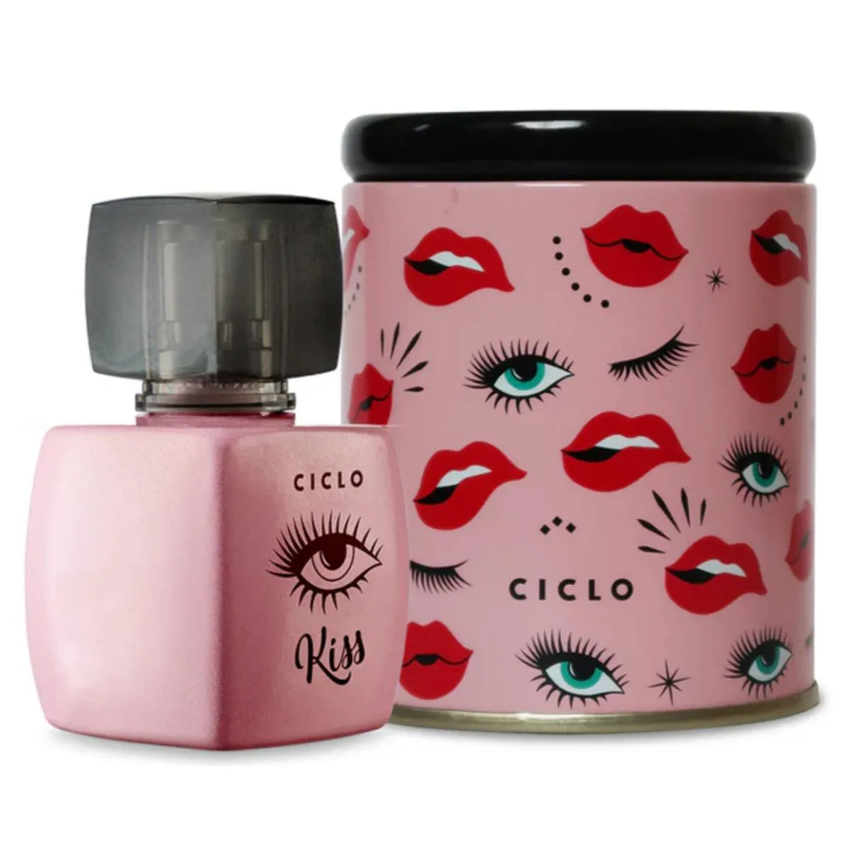 PERFUME FEMININO DEO COLôNIA KISS LATA 50ML CICLO COSMéTICOS