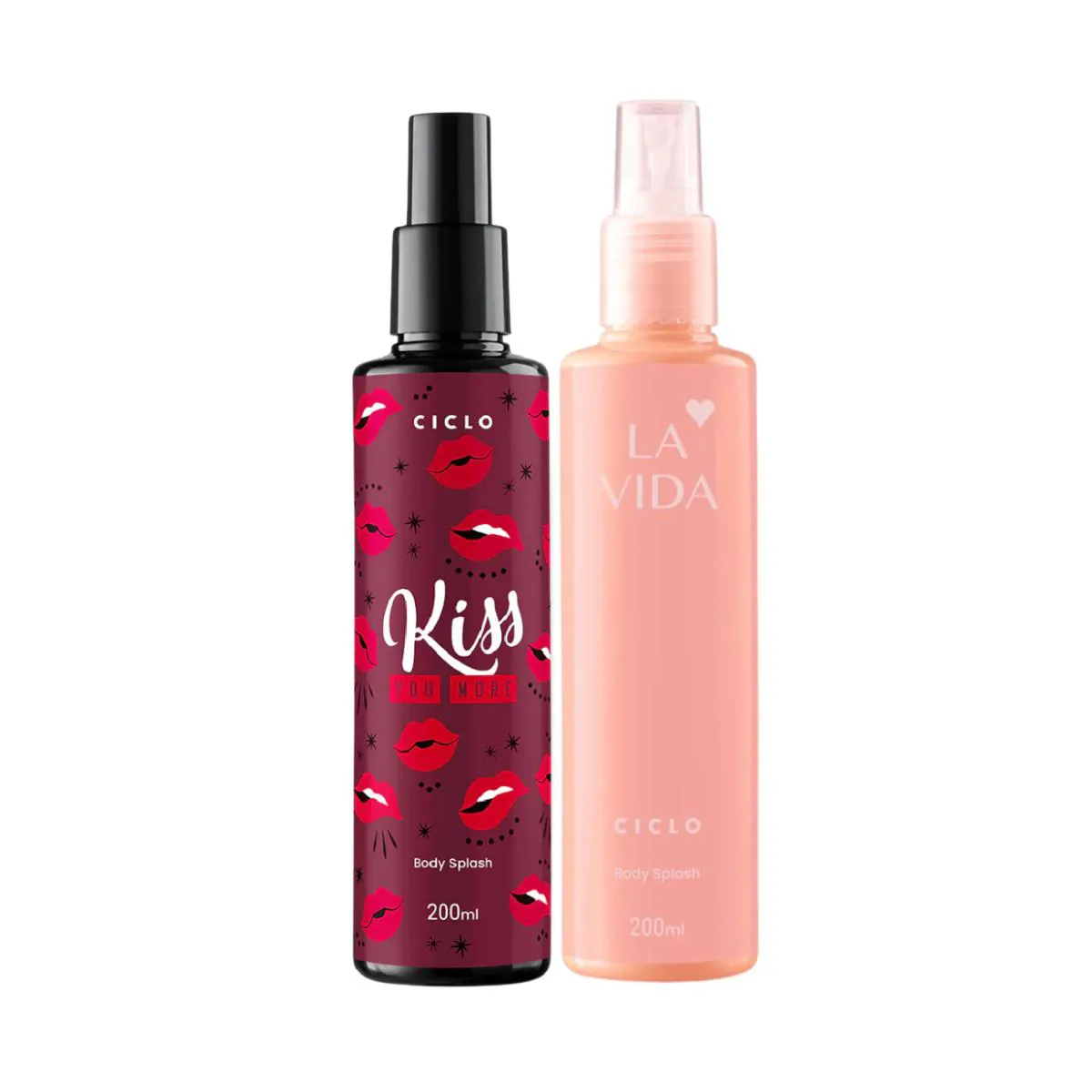 KIT BODY SPLASH LA VIDA + KISS YOU MORE CICLO COSMéTICOS