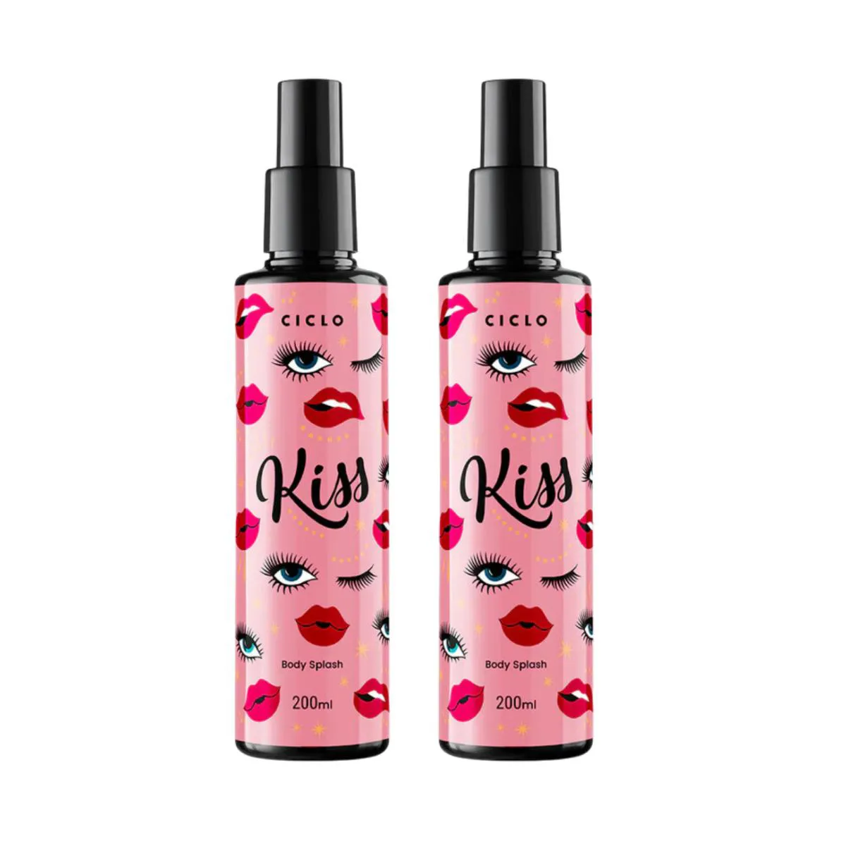 KIT 2UN BODY SPLASH KISS 200ML CADA CICLO COSMéTICOS