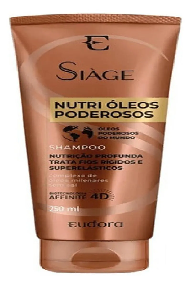 SHAMPOO NUTRI ÓLEOS PODEROSOS SIAGE EUDORA 250ML