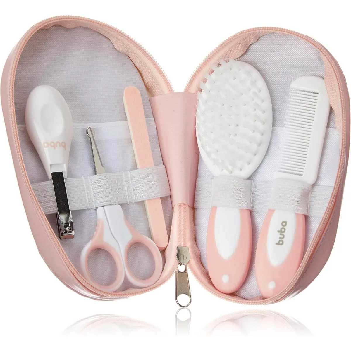 KIT CUIDADOS HIGIENE PARA BEBêS COM ESTOJO MANICURE ROSA