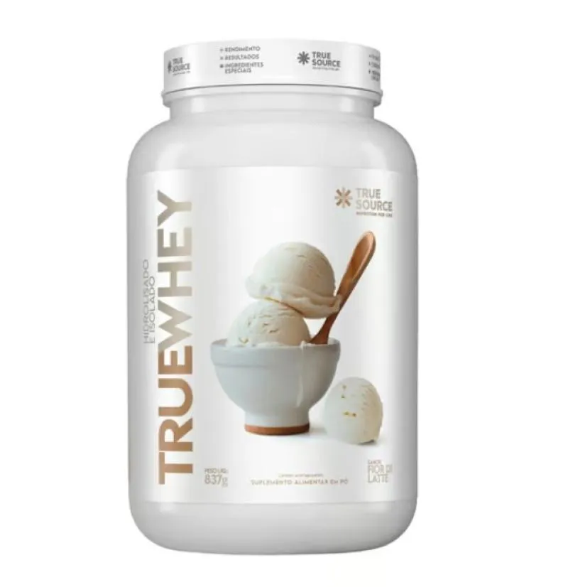 TRUE WHEY (837G) - HIDROLISADO E ISOLADO - SABOR: FLOR DI LATTE