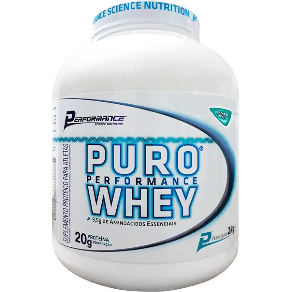 PURO PERFORMANCE WHEY (2KG) - SABOR: CHOCOLATE MENTA