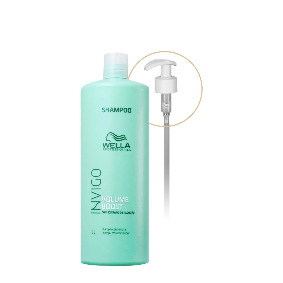 KIT WELLA PROFESSIONALS VOLUME BOOST INVIGO SHAMPOO VáLVULA PUMP (2 PRODUTOS)