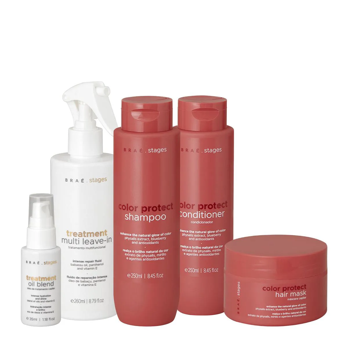 KIT BRAé STAGES COLOR PROTECT MULTI HAIR CARE TOTAL (5 PRODUTOS)