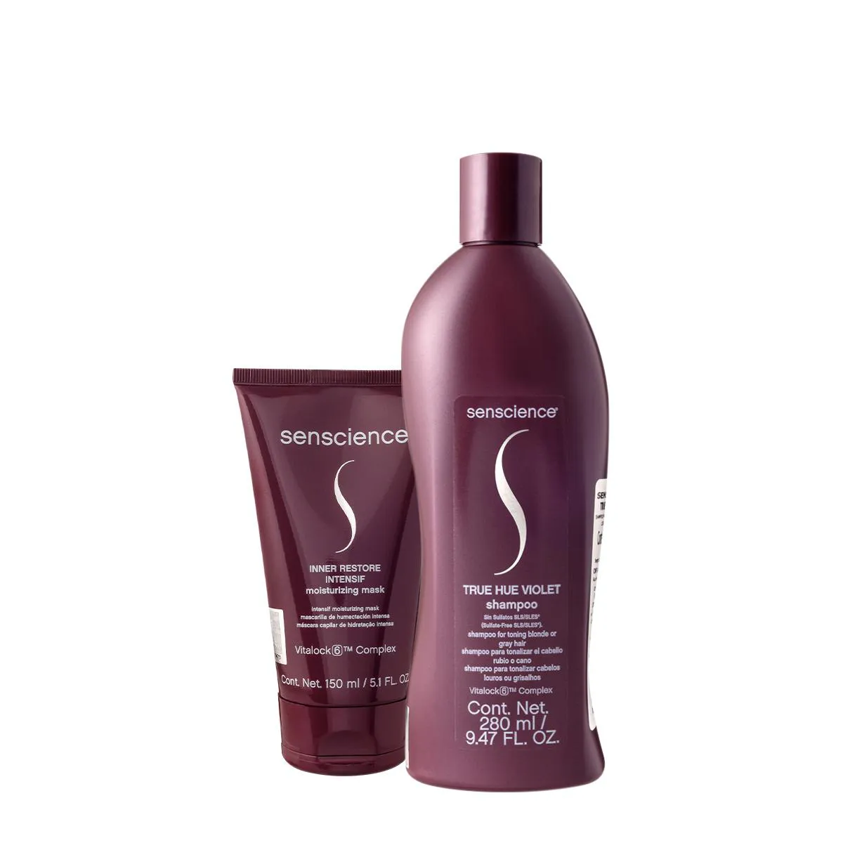 SENSCIENCE TRUE HUE VIOLET SHAMPOO E MáSCARA INTENSIF (2 PRODUTOS)