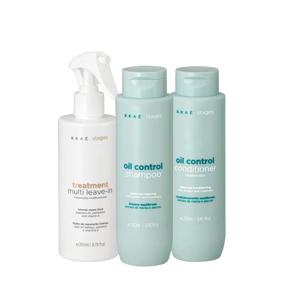 KIT BRAé STAGES OIL CONTROL DUO MULTI LEAVE-IN (3 PRODUTOS)