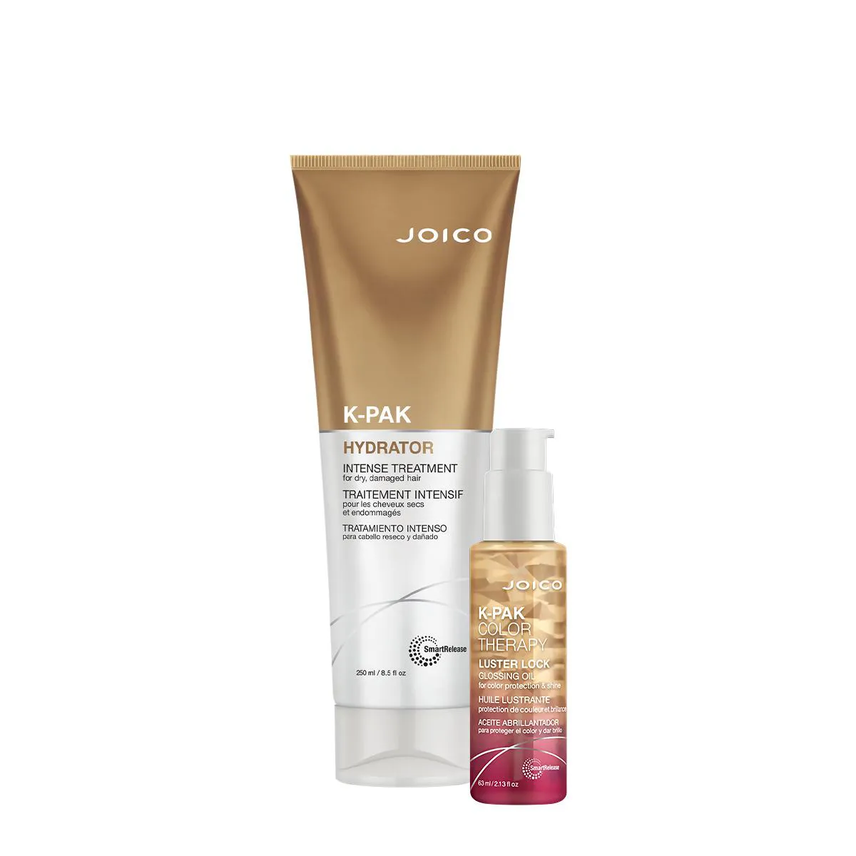 KIT JOICO K-PAK RECONSTRUTOR HYDRATOR LUSTER LOCK MáSCARA OIL (2 PRODUTOS)
