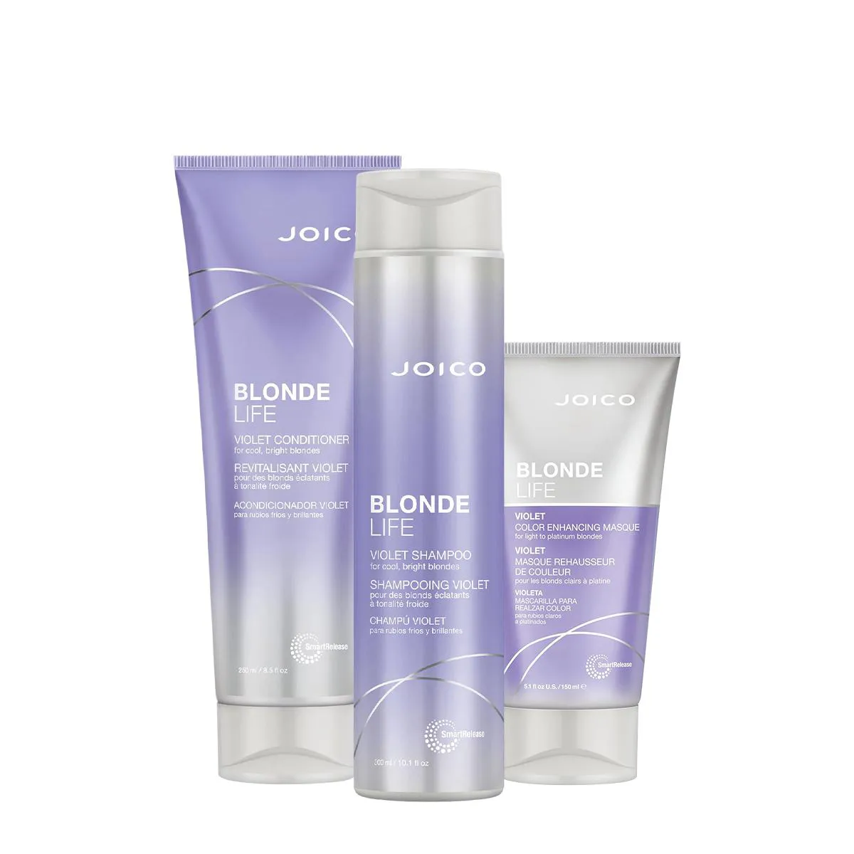 KIT JOICO BLONDE LIFE VIOLET SMART RELEASE HOME CARE (3 PRODUTOS)