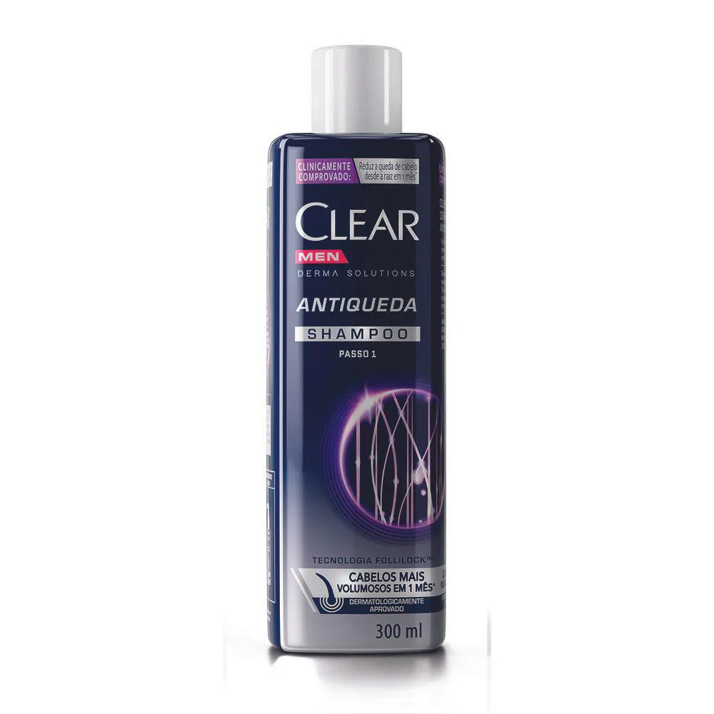 SHAMPOO CLEAR MEN DERMA SOLUTIONS ANTIQUEDA 300ML