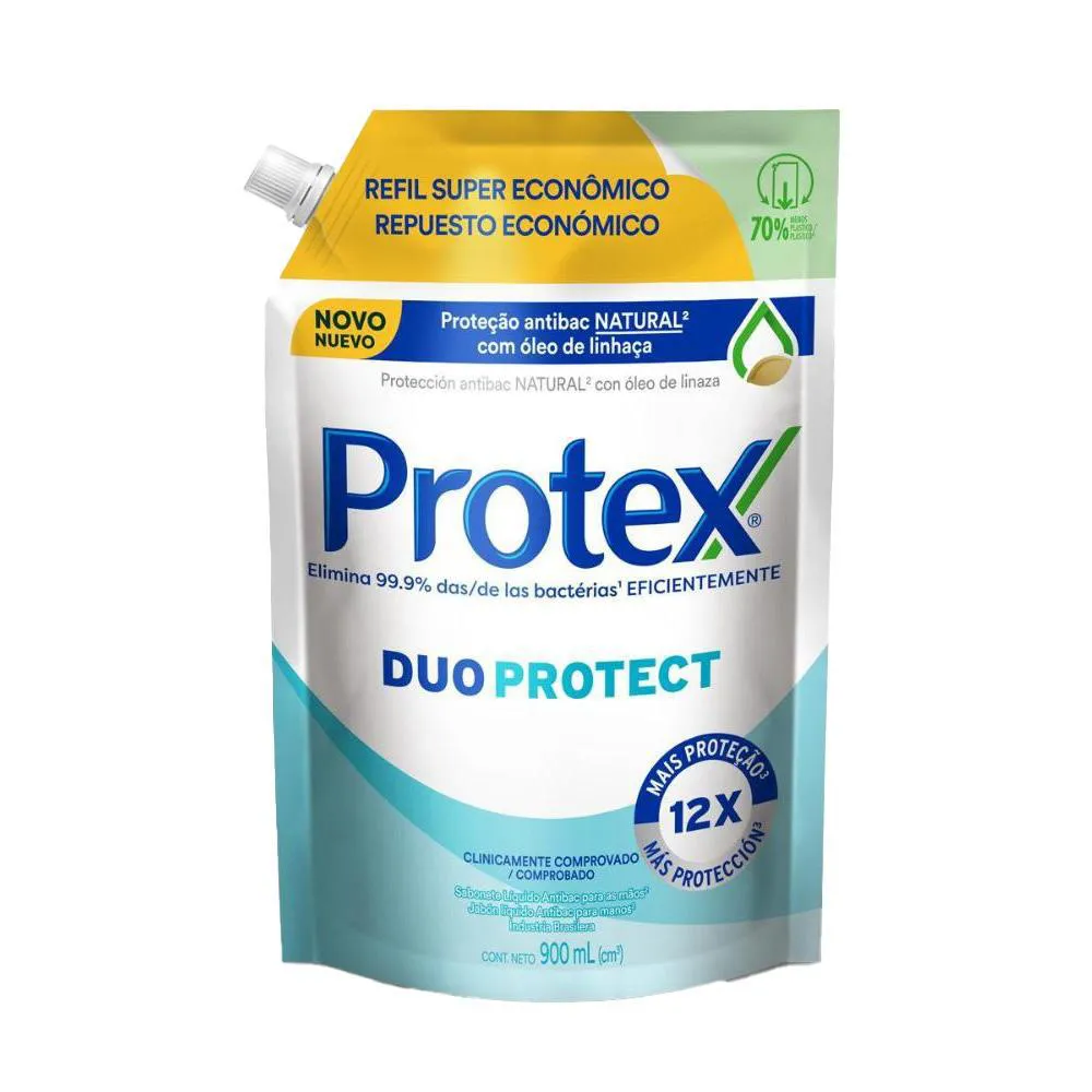 SABONETE LíQUIDO PROTEX DUO PROTECT PARA AS MãOS 900ML