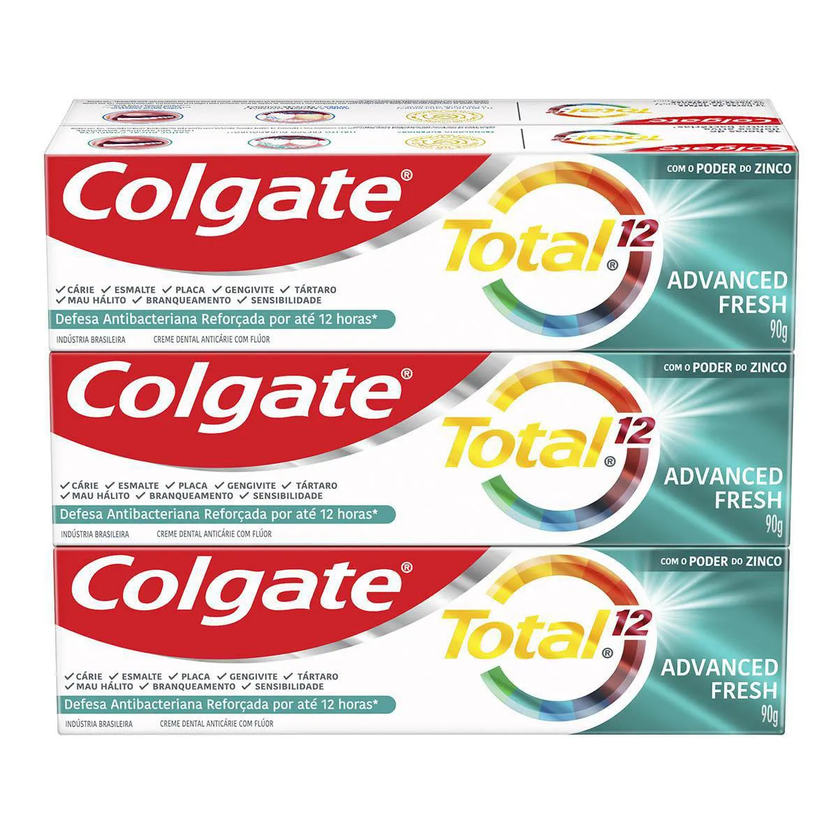 CREME DENTAL COLGATE TOTAL 12 WHITENIN & ADVANCED FRESH 90G LEVE 6 PAGUE 5