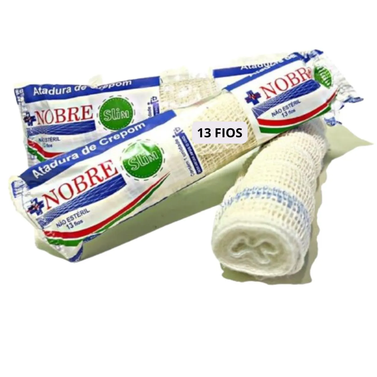 FAIXA DE ATADURA DE CREPOM 10 CM FORTCLEAN NOBRE 12 ROLOS