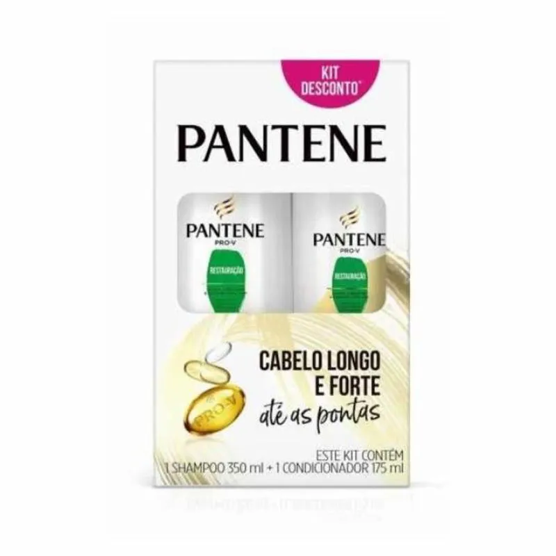 KIT SHAMPOO 350ML + CONDICIONADOR 175ML RESTAURAçãO PANTENE SIMPLES