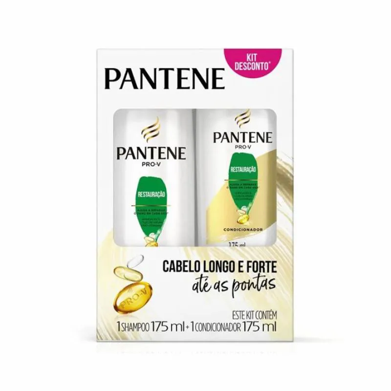 KIT SHAMPOO + CONDICIONADOR RESTAURAçãO PANTENE SIMPLES 2X175ML
