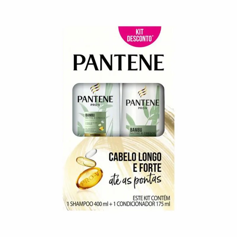 KIT PANTENE SHAMPOO BAMBU 400ML + CONDICIONADOR BAMBU 175ML