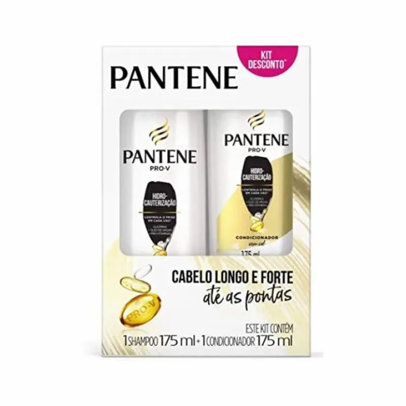 KIT SHAMPOO + CONDICIONADOR HIDROCAUTERIZAçãO PANTENE SIMPLES 2X175ML