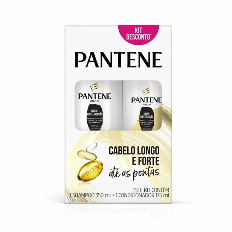 KIT PANTENE HIDRO CAUTERIZAçãO SHAMPOO 350ML + CONDICIONADOR 175ML