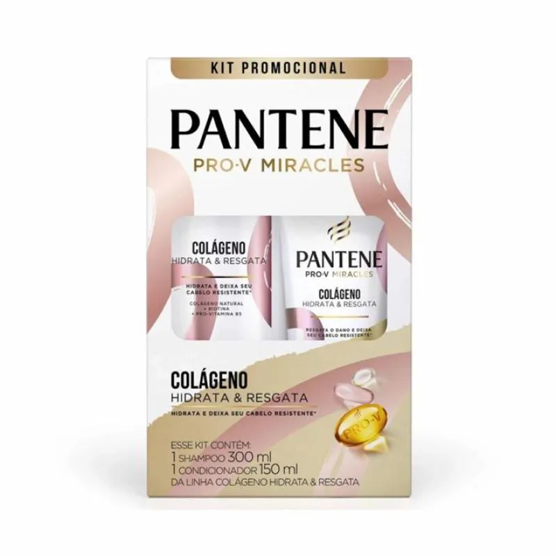 KIT PANTENE SHAMPOO 300ML + CONDICIONADOR 150ML COLAGENO