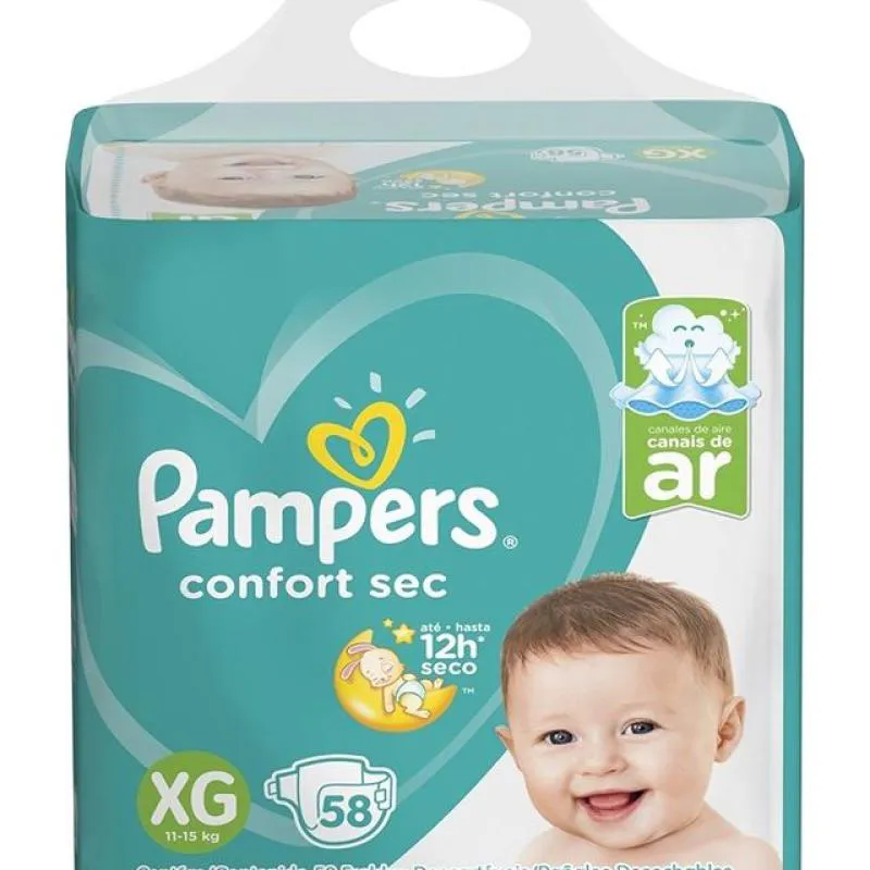 FRALDAS PAMPERS CS XG 58 UNIDADES