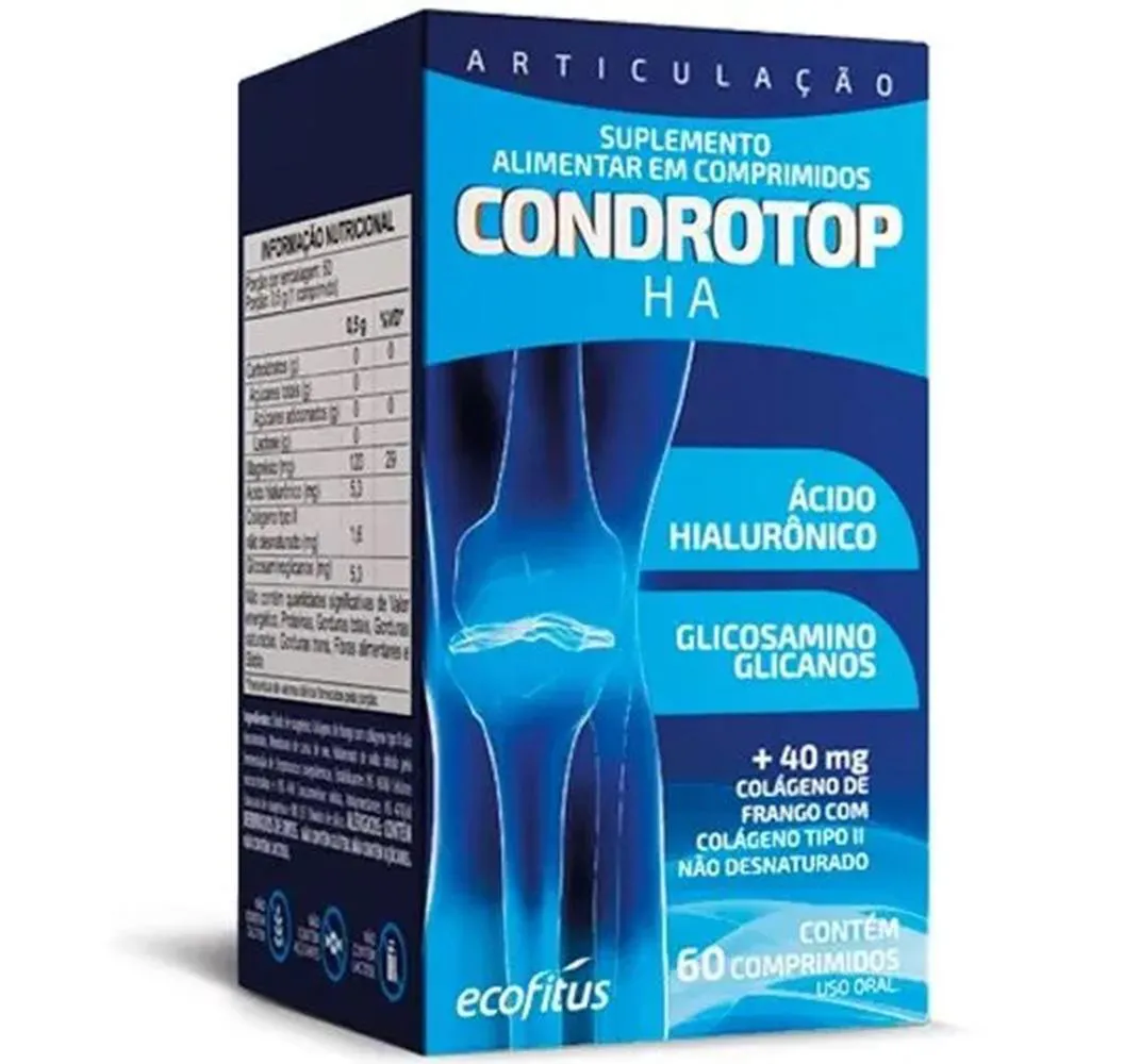 SUPLEMENTO ALIMENTAR CONDROTOP HA 60 CáPSULAS - ECOFITUS