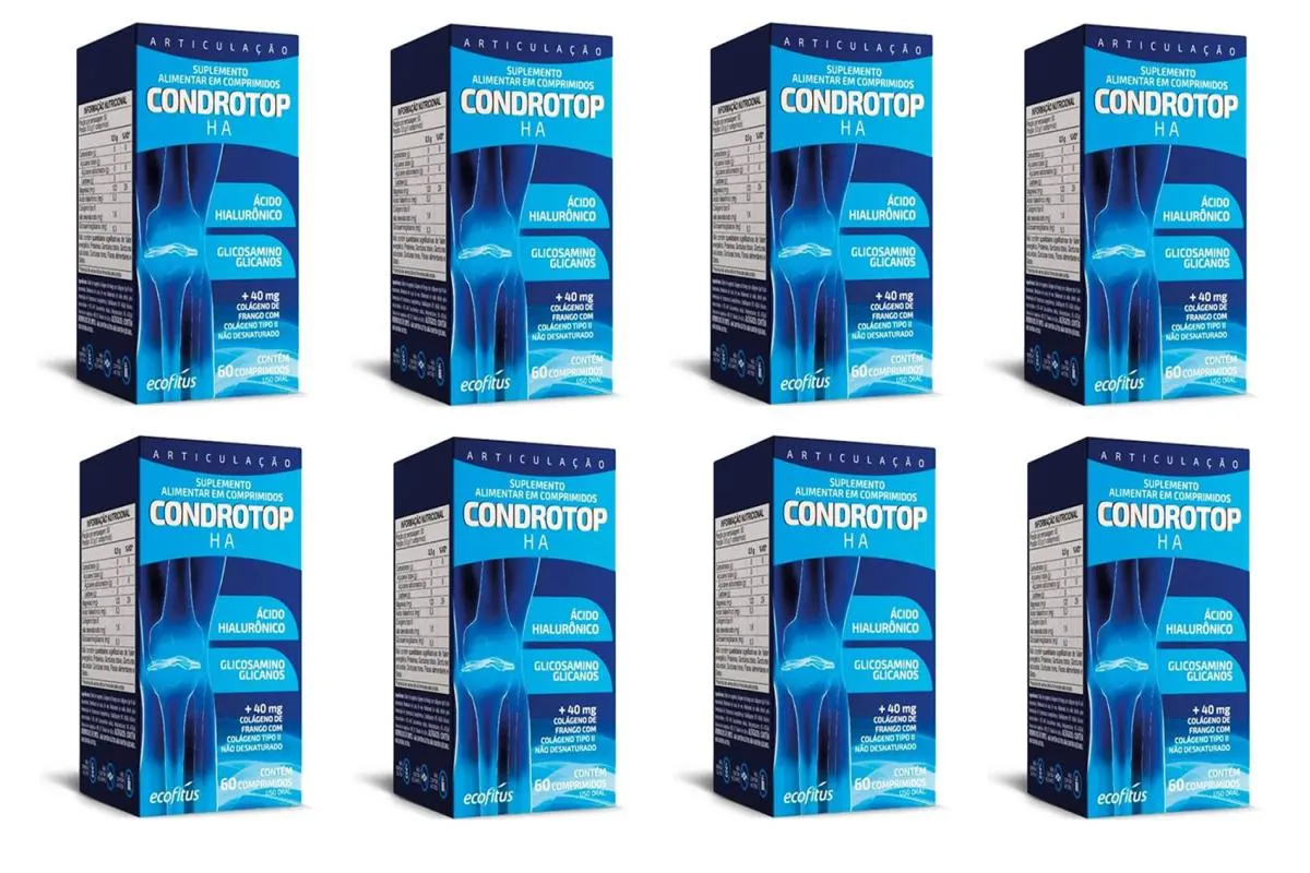KIT 8 SUPLEMENTO CONDROTOP HA 60 CáPSULAS - ECOFITUS