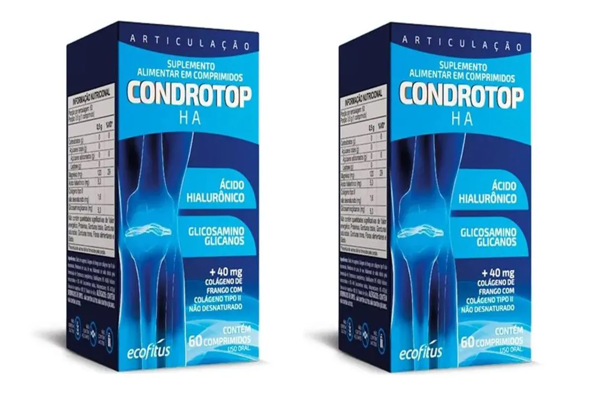 KIT 2 SUPLEMENTO CONDROTOP HA 60 CáPSULAS - ECOFITUS