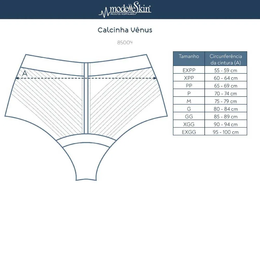 CALCINHA MODELADORA VêNUS C/ BARBATANAS 85004 - MODELLESKIN XPP Preto
