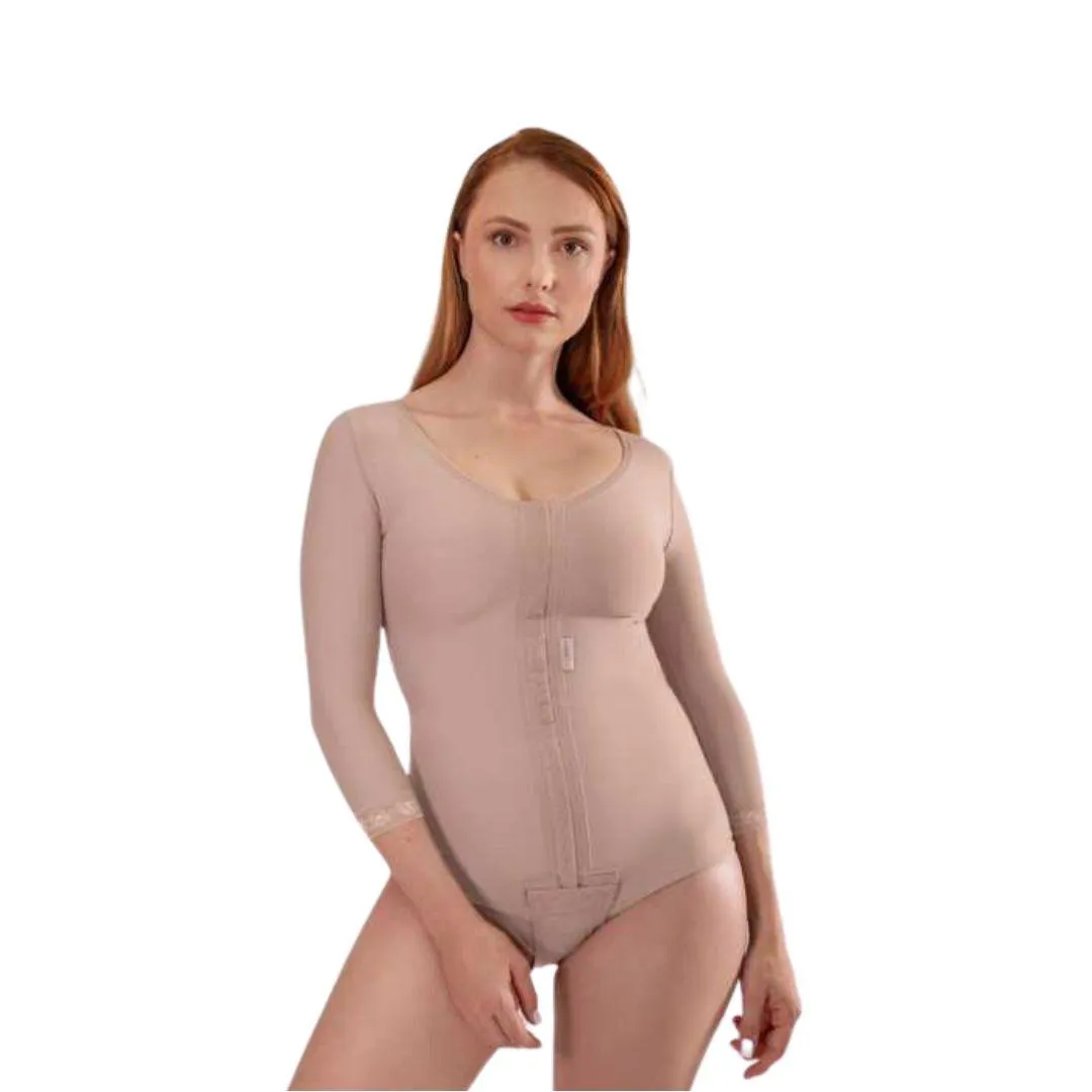 CINTA BODY CIRúRGICO COM MANGAS EMANA 84032 - MODELLESKIN Exgg Preto