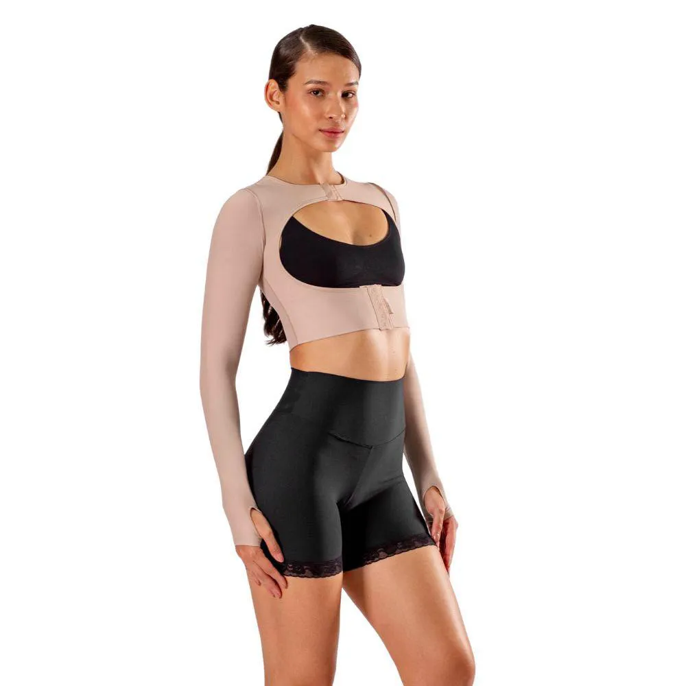 BOLERO C/ MANGA LONGA E ABERTURA NO BUSTO 84003B MODELLESKIN XGG Preto
