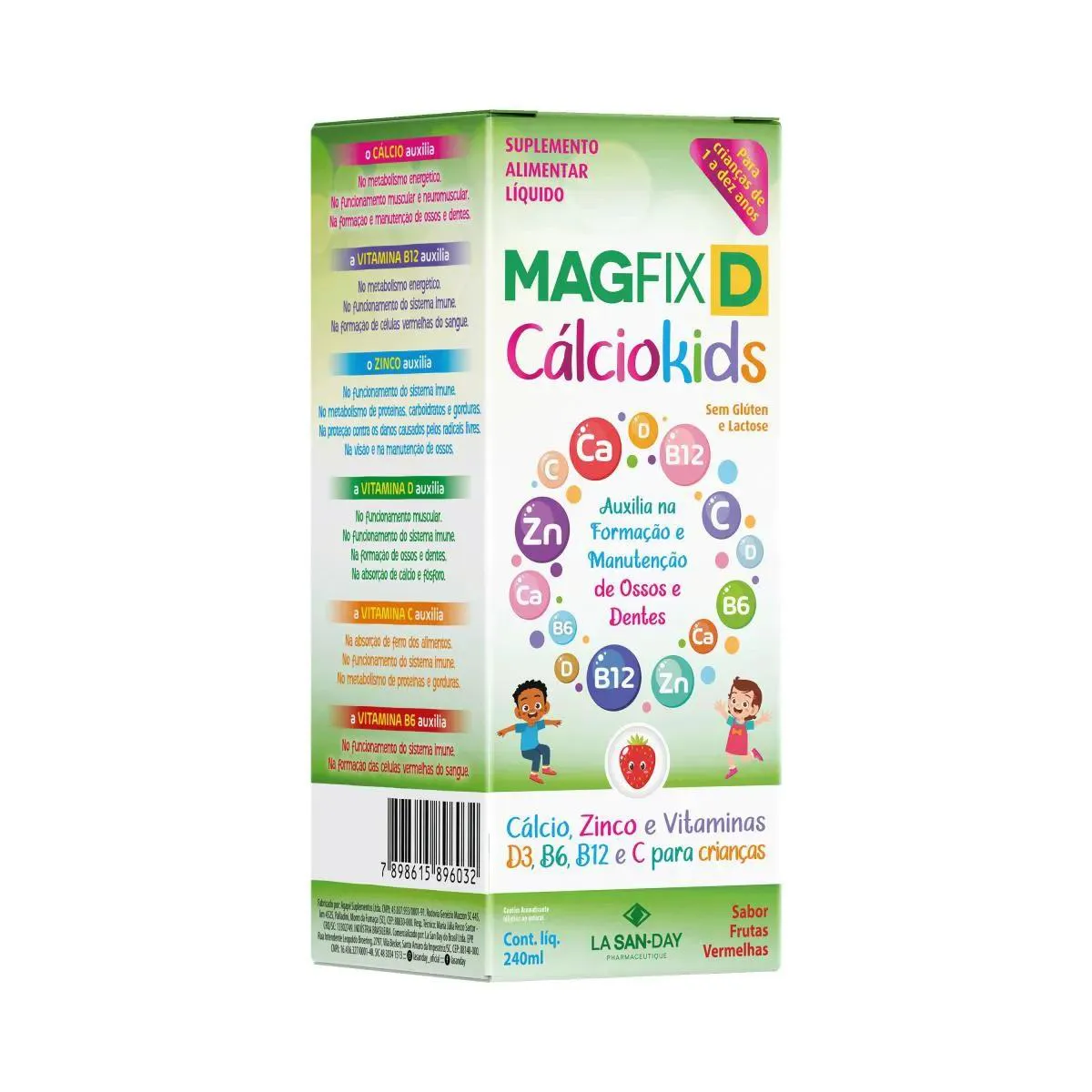 VITAMINA MAGFIX D CáLCIO KIDS 240ML - LA SAN-DAY