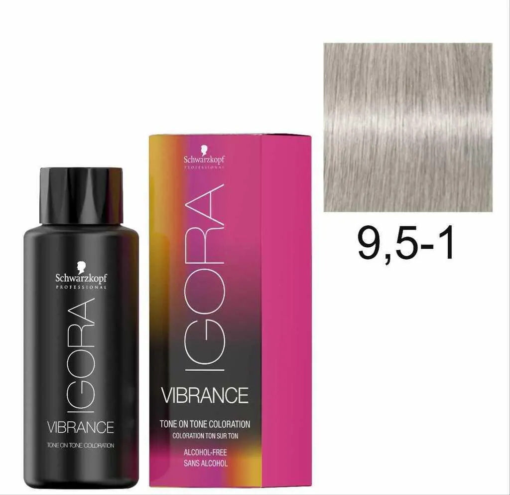 SCHWARZKOPF IGORA VIBRANCE COLORAçãO SEM AMôNIA 9,5-1 60ML