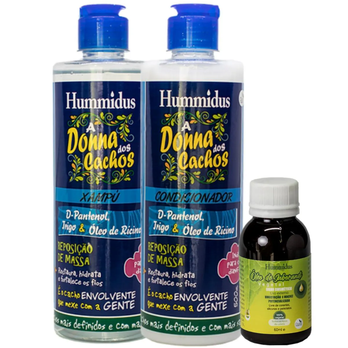 SHAMPOO E CONDICIONADOR D-PANTENOL TRIGO E ÓLEO DE RíCINO - ÓLEO DE JABORANDI