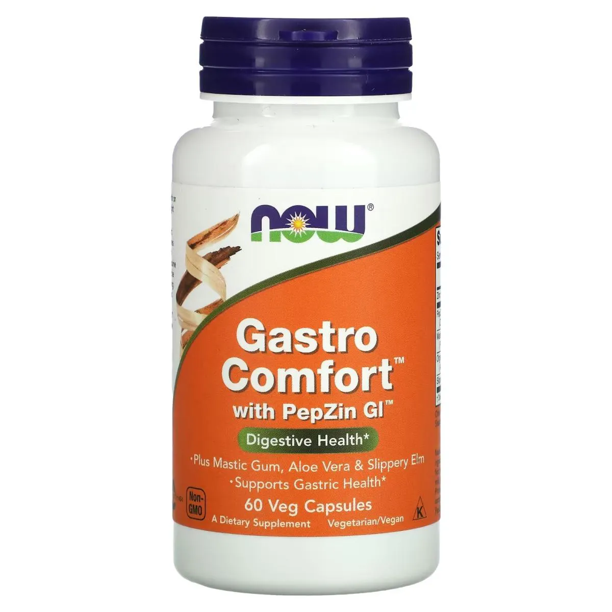 GASTRO COMFORT COM PEPZIN GI 60 CáPSULAS VEGETAIS - NOW FOODS