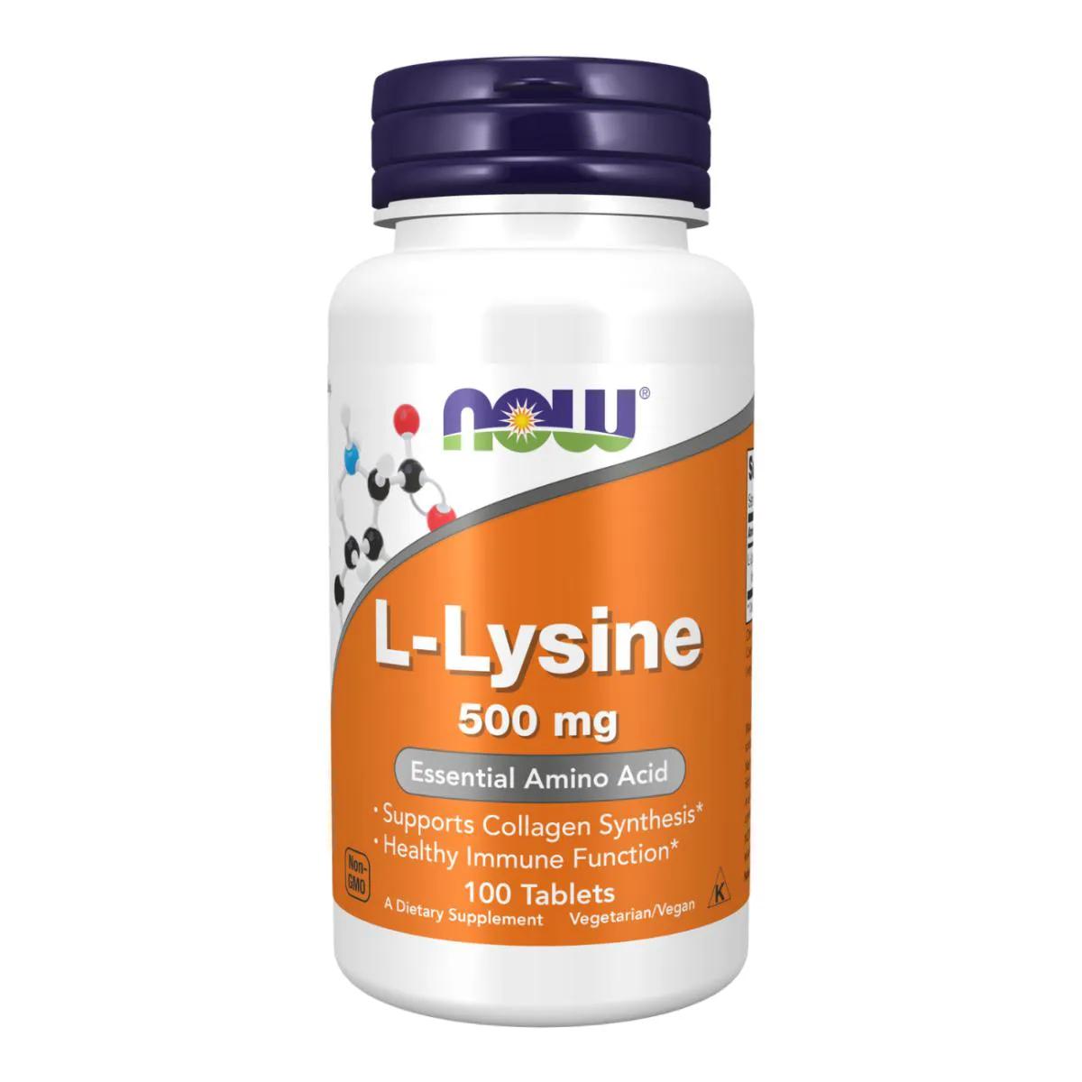 LISINA L-LYSINE 500 MG 100 TABLETES LISINA - NOW FOODS
